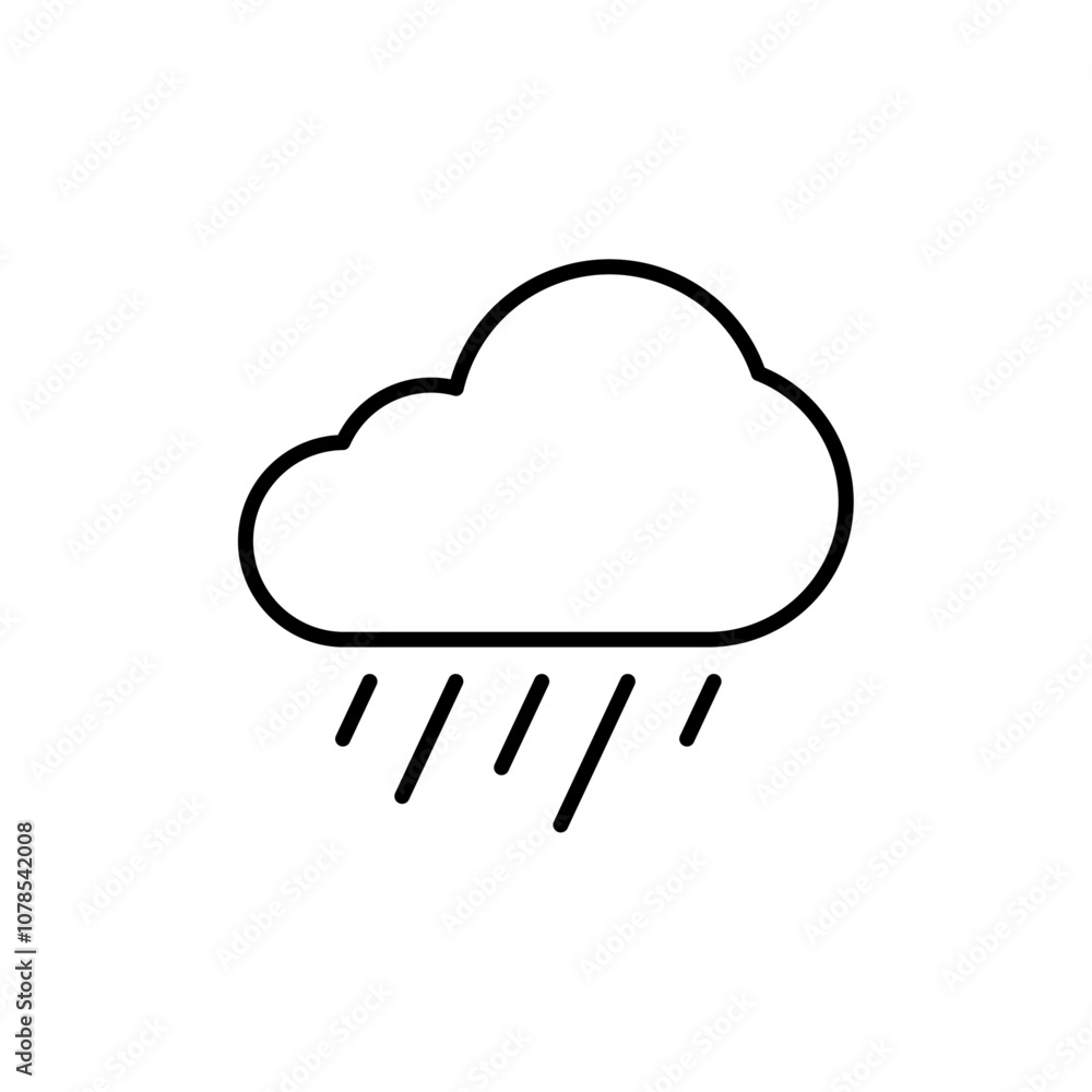 Poster rain icon outline vector for web ui