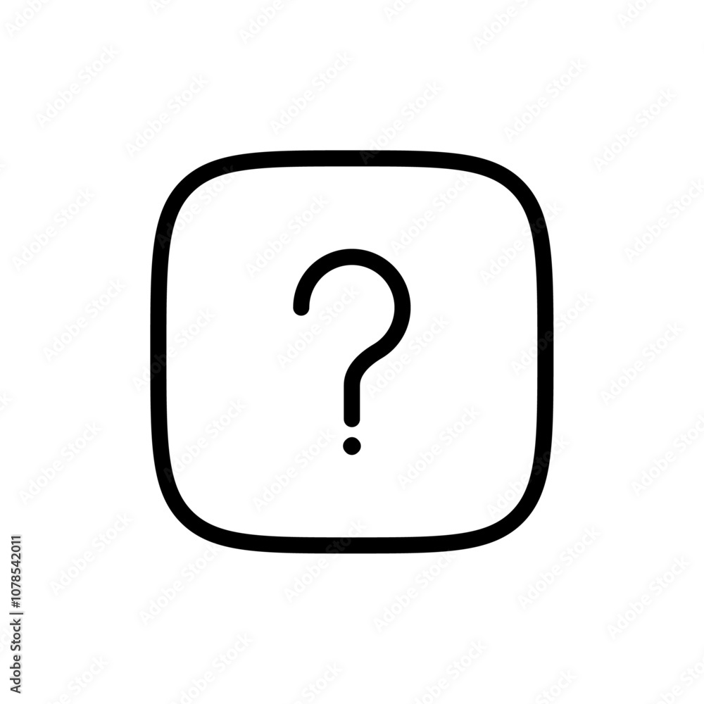 Aufkleber Question icon Outline vector for web ui