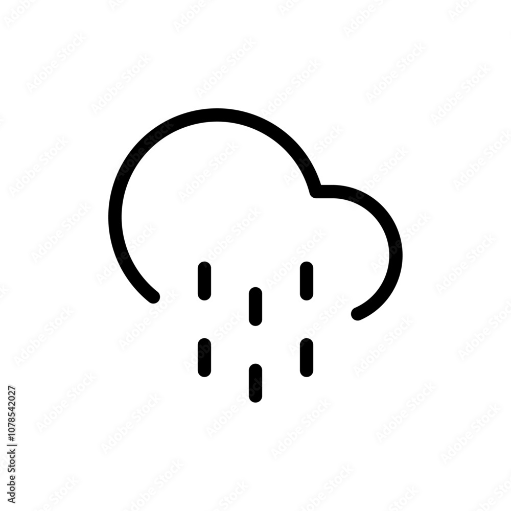 Poster rainy icon outline vector for web ui