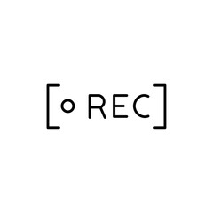 Record icon Outline vector for web ui