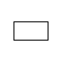 Rectangle icon Outline vector for web ui