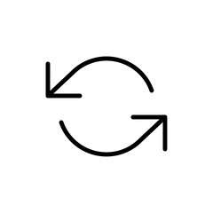 Refresh icon Outline vector for web ui