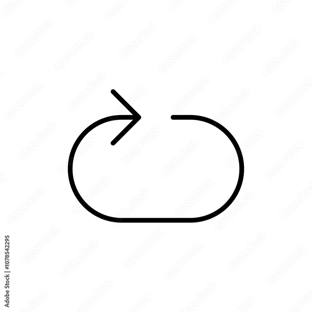 Aufkleber repeat icon outline vector for web ui