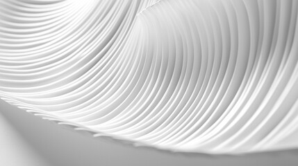 Naklejka premium Abstract White Paper Curves: Modern Background Texture for Minimalist Design