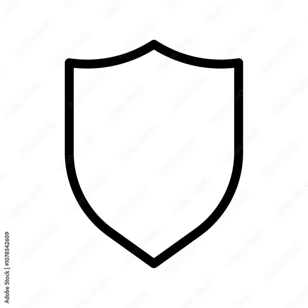 Aufkleber Shield icon Outline vector for web ui