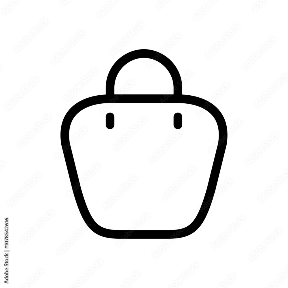 Poster Shopping bag icon Outline vector for web ui
