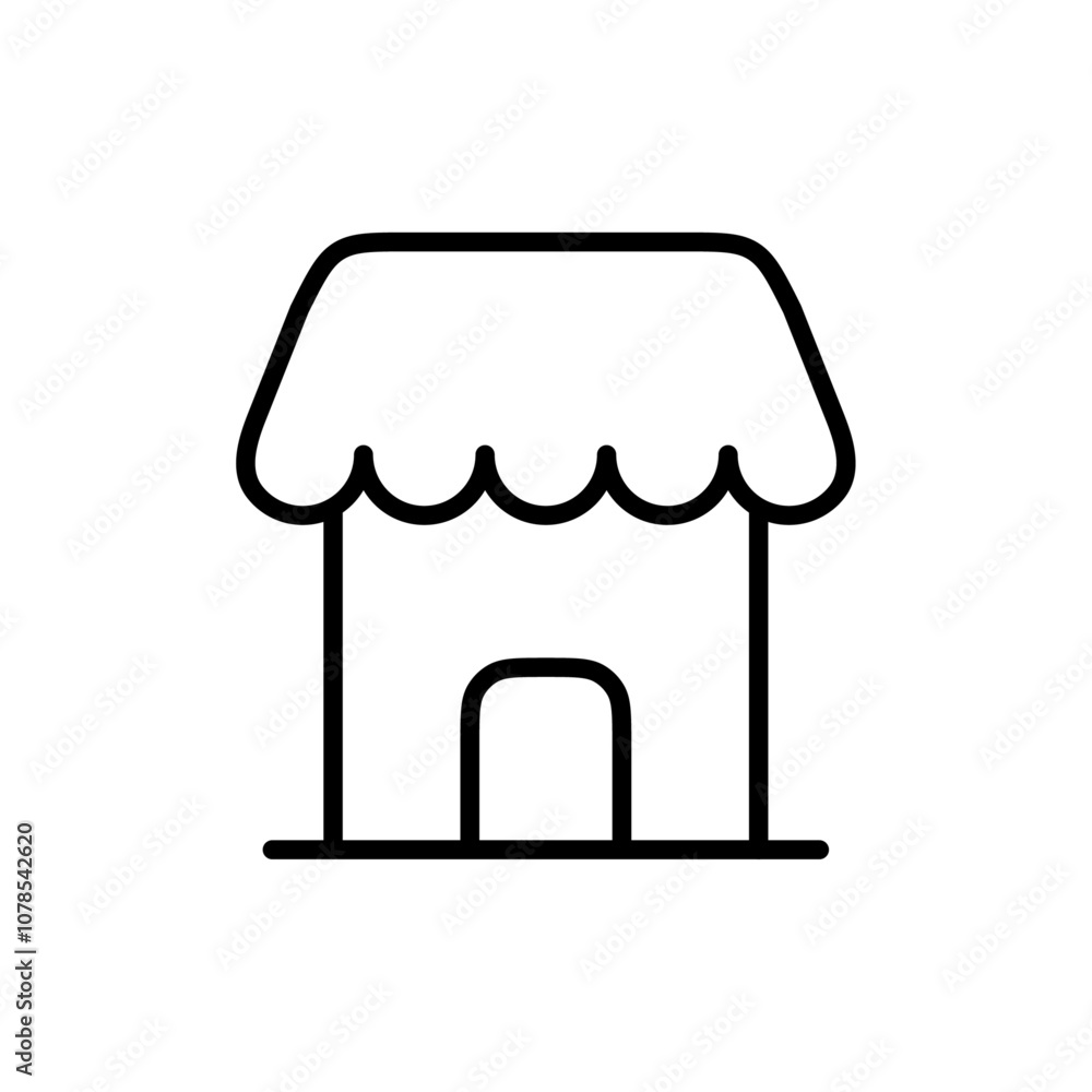 Poster shop icon outline vector for web ui