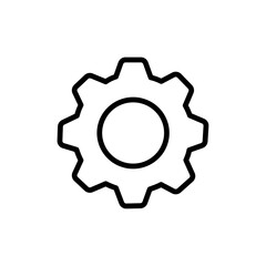 Settings icon Outline vector for web ui