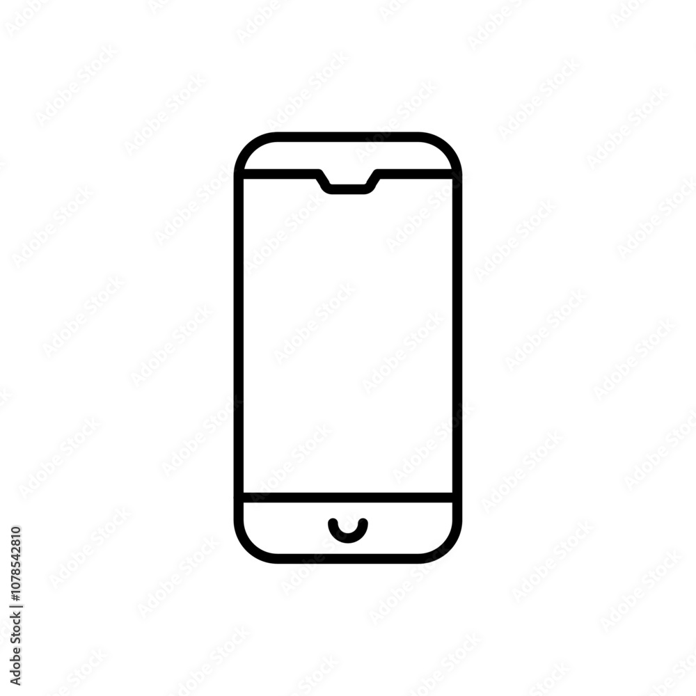 Poster Smartphone icon Outline vector for web ui