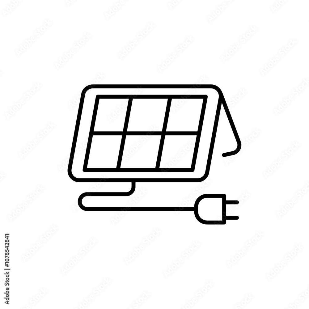 Poster Solar energy icon Outline vector for web ui