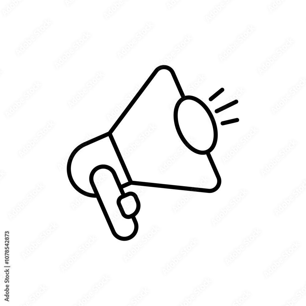 Aufkleber speaker icon outline vector for web ui