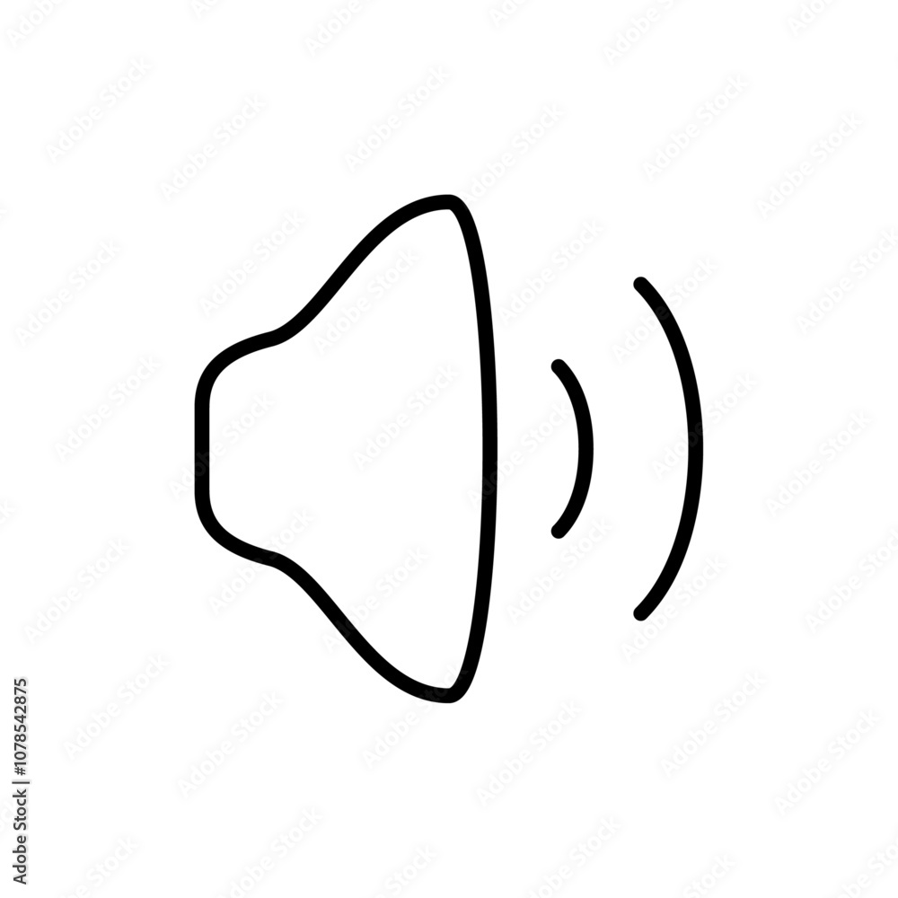 Aufkleber speaker icon outline vector for web ui