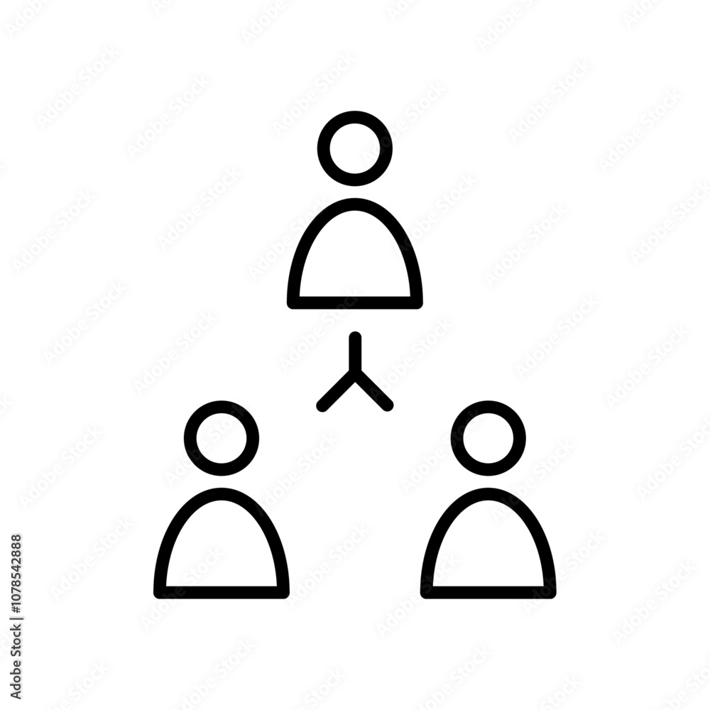 Poster stakeholders icon Outline vector for web ui