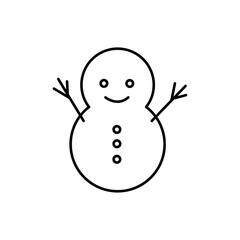 Snowman icon Outline vector for web ui