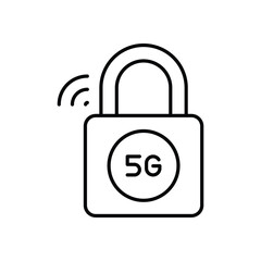 5g Security vector icon