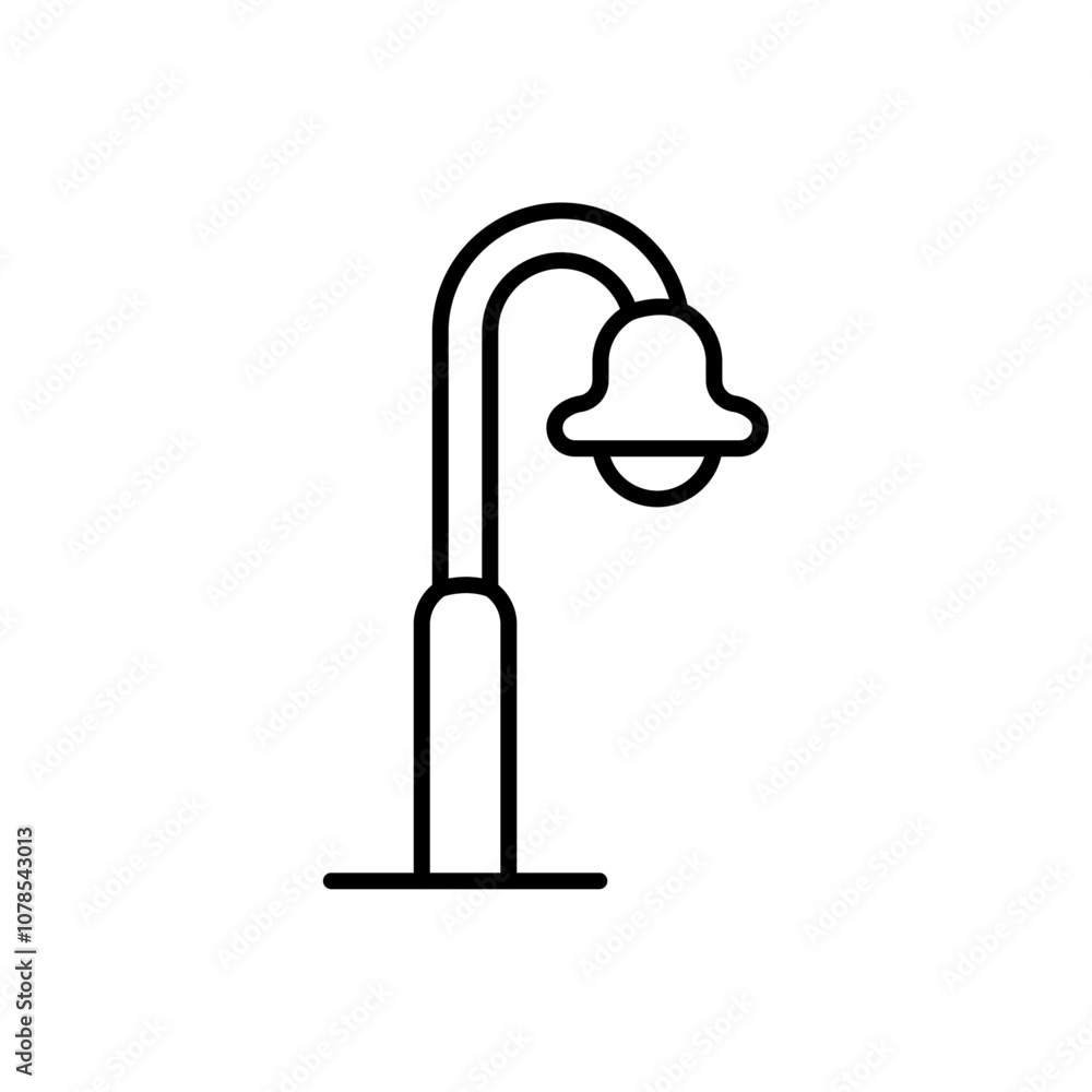 Poster street light icon outline vector for web ui