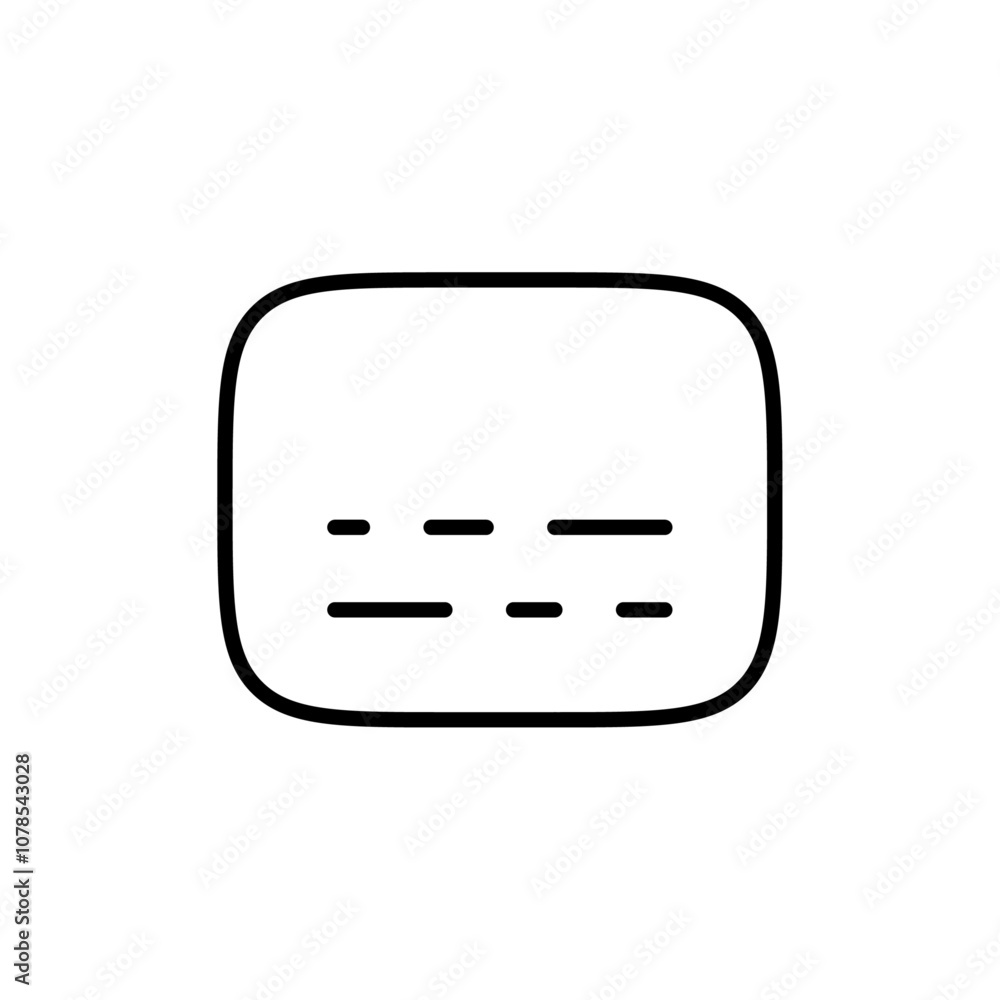 Poster Subtitles icon Outline vector for web ui