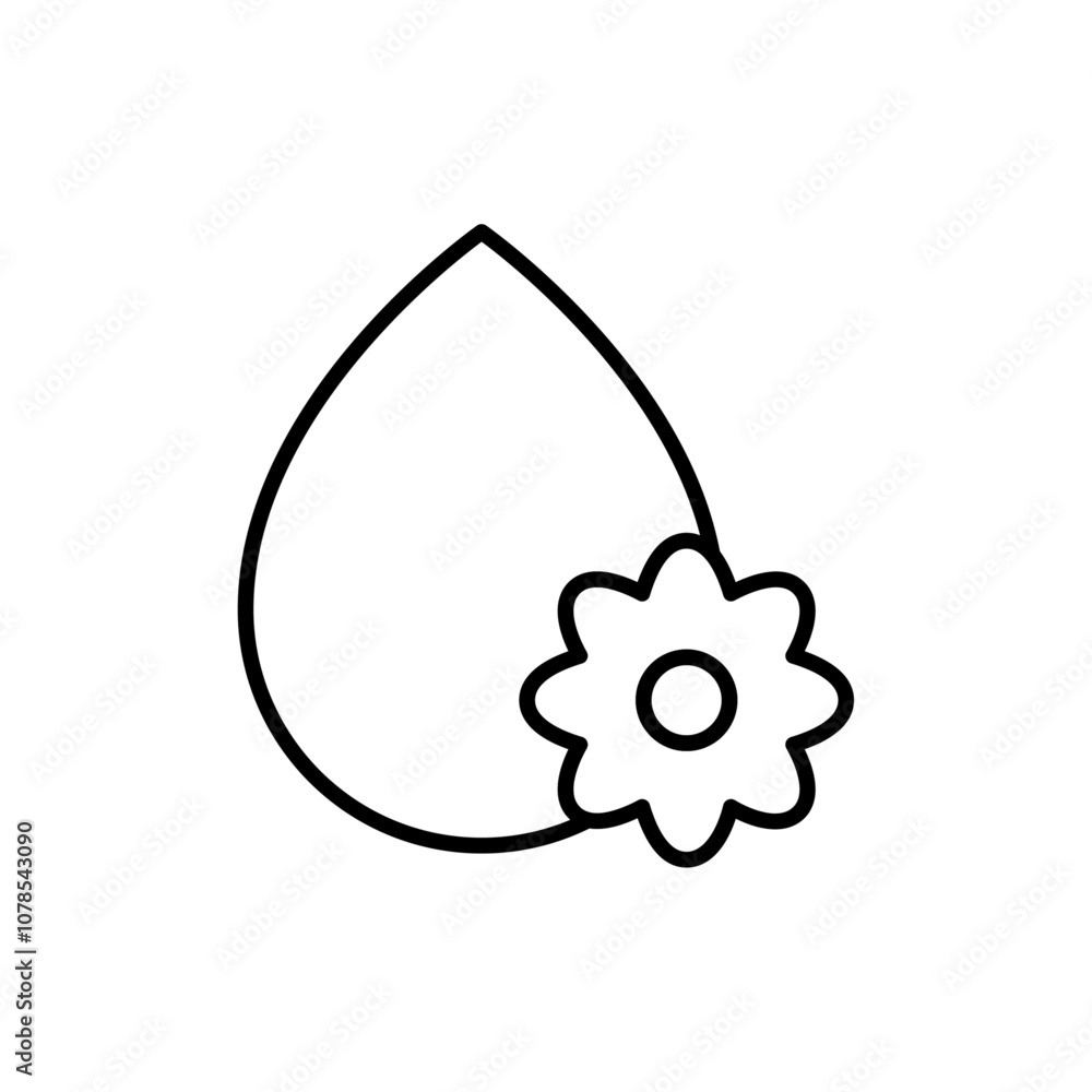 Poster sunflower oil icon outline vector for web ui