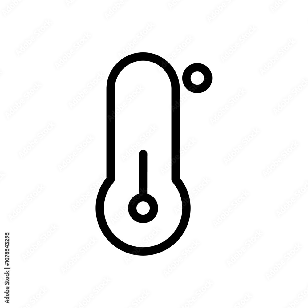 Poster temperature icon outline vector for web ui