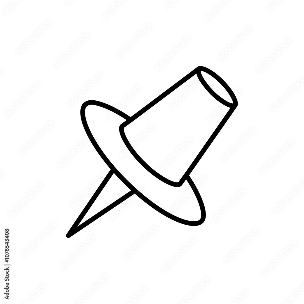 Poster Thumbstack icon Outline vector for web ui