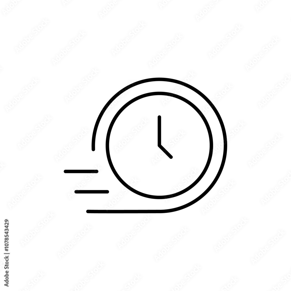 Poster Time fast icon Outline vector for web ui