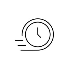 Time fast icon Outline vector for web ui