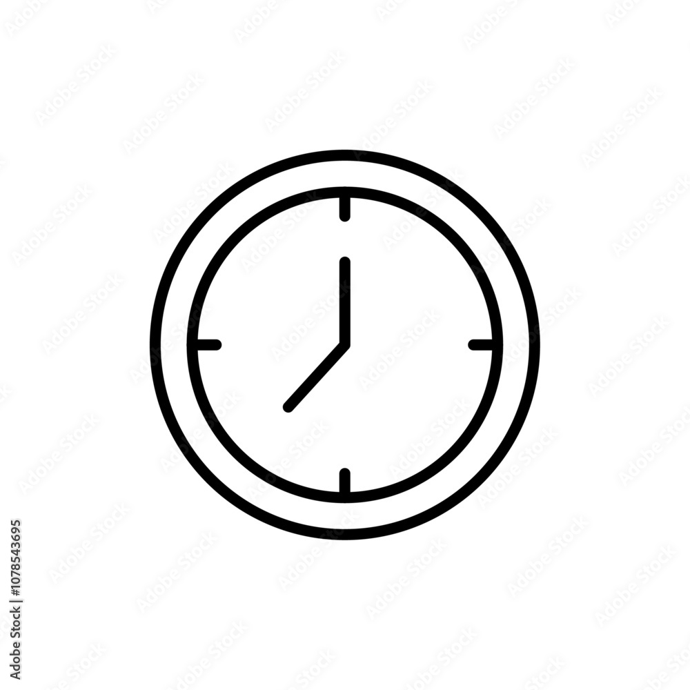 Poster Time icon Outline vector for web ui