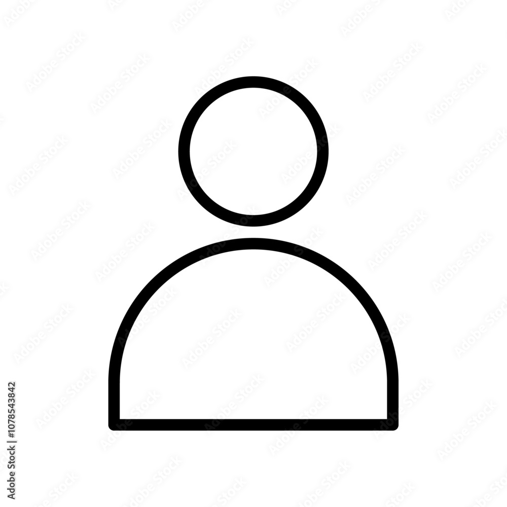 Aufkleber User icon Outline vector for web ui