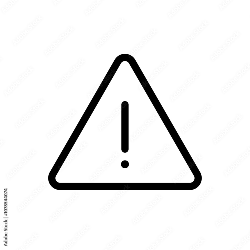 Aufkleber Warning Icon Outline vector for web ui