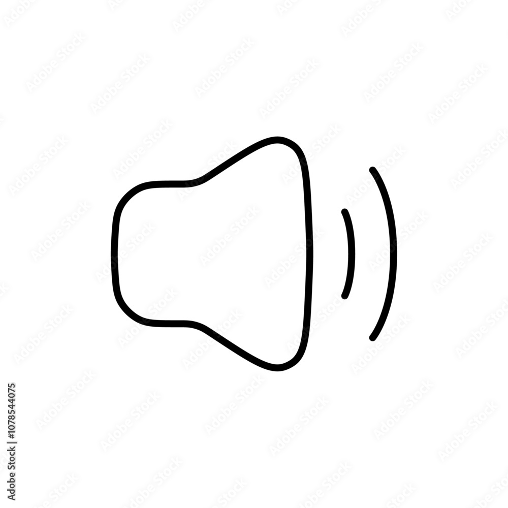 Poster volume icon outline vector for web ui