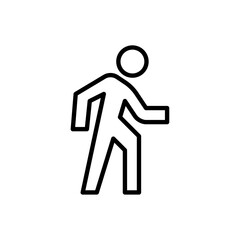 Walk icon Outline vector for web ui