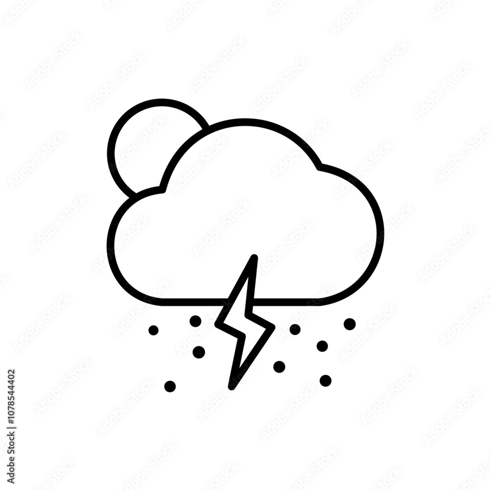 Aufkleber Weather Icon Outline vector for web ui
