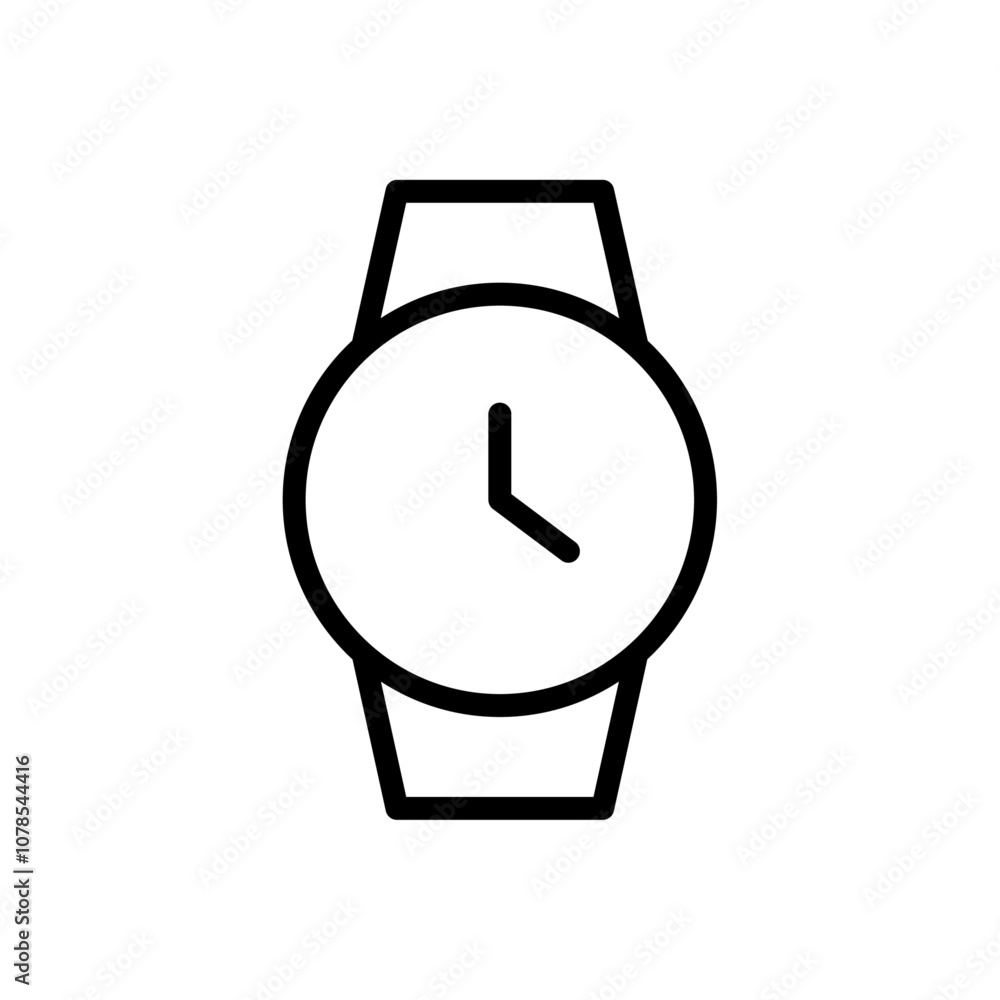 Poster watch icon outline vector for web ui