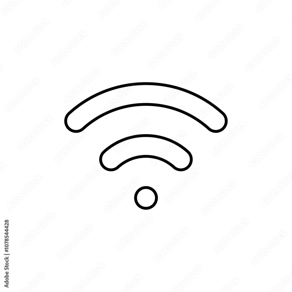 Aufkleber Wifi icon Outline vector for web ui