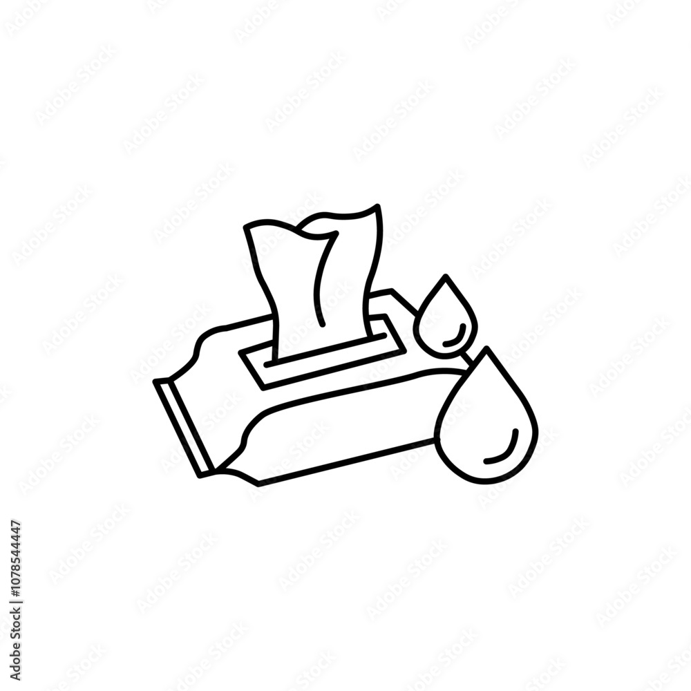 Poster Wipes pack icon Outline vector for web ui