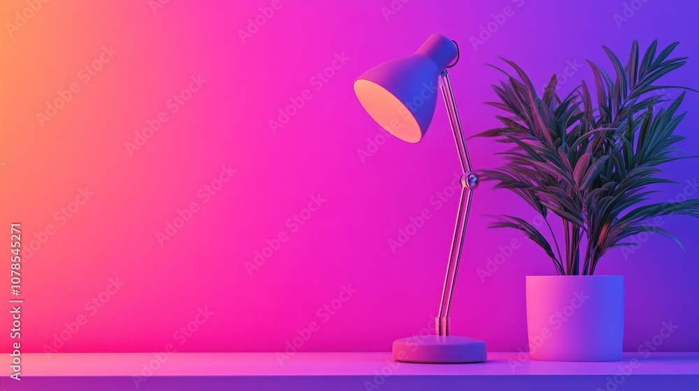 Poster create a modern minimal workspace with high-fidelity design elements