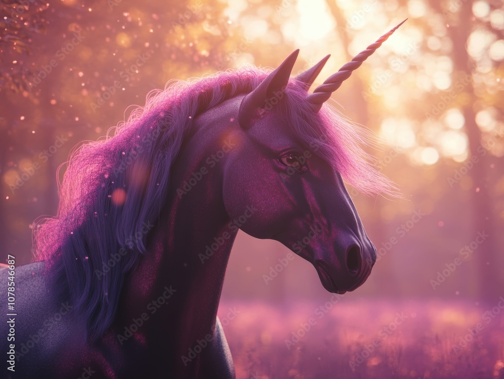 Poster create a stunning rendering of a mystical unicorn in high fidelity gigapixel quality