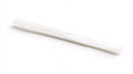 Abstract Minimalist Art: A Single White Translucent Strip on a White Background