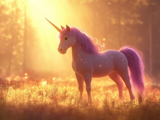 Stunning illustration of a unicorn in high fidelity gigapixel quality
