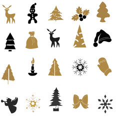 set of christmas icons vector
christmas icon set vector