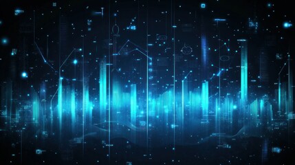Fototapeta premium Abstract Digital Data Visualization