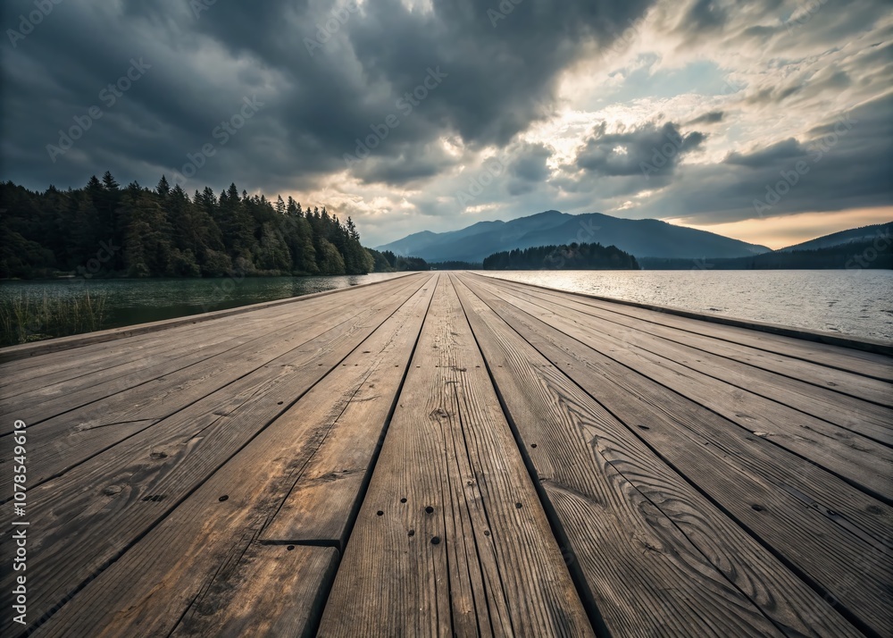 Aufkleber minimalist dark tone wooden board texture background for design and artistic use – extra long with r