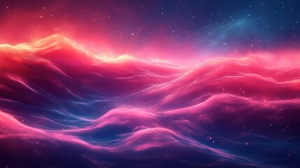 Obraz premium Abstract Landscape with Nebula