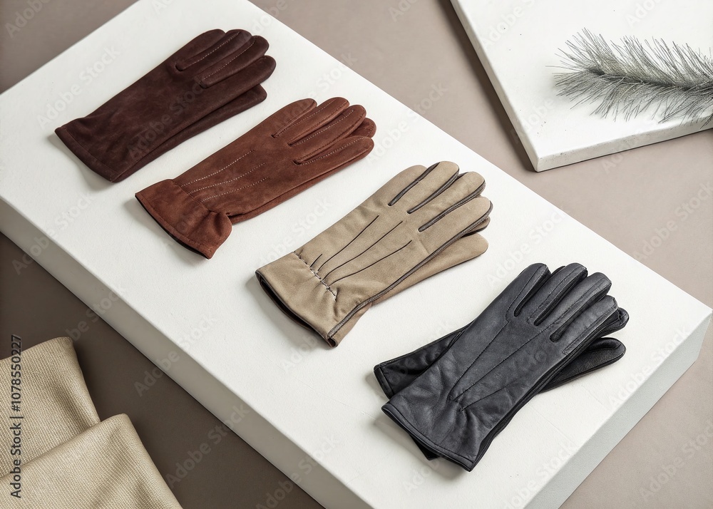 Poster minimalist gloves clip art for modern design projects featuring simple shapes and clean lines for ve