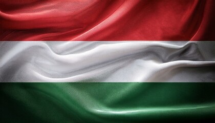the clean and vibrant flag of hungary depicted realistically with no artistic effects showing crisp details and bright colors