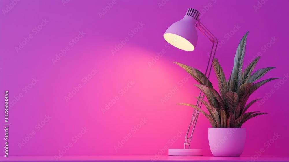 Poster create a modern minimal workspace design featuring a desk and gigapixel high fidelity elements