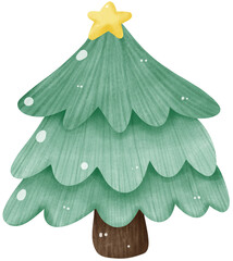 Christmas tree with stars