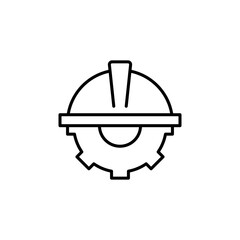 Construction Worker thin line vector icon.