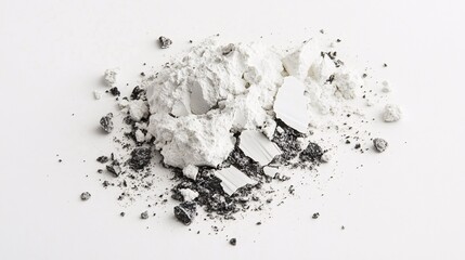 Abstract Contrast: A Monochromatic Study of Crumbling White and Black Matter on a Pristine Canvas