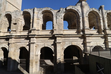 Les arènes d'Arles, amphithéâtre romain, ville d'Arles, département des Bouches-du-Rhône, France